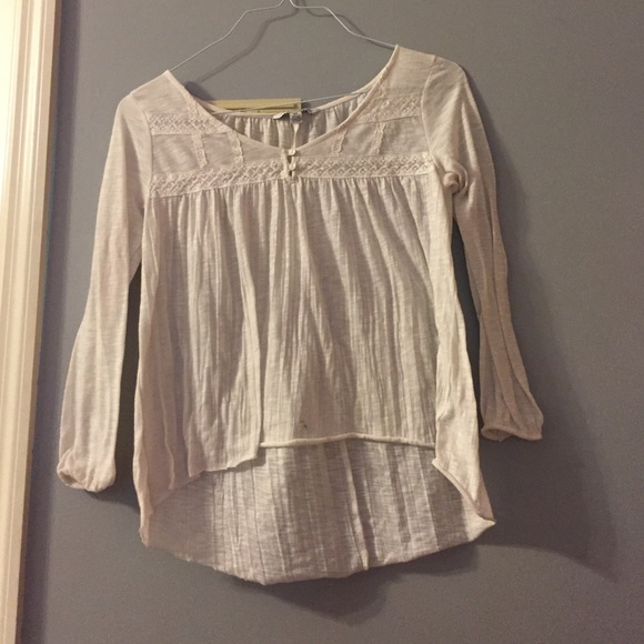 American eagle cream lace tee