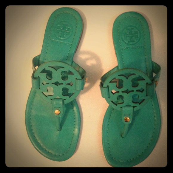 Turquoise Tory Burch Sandals