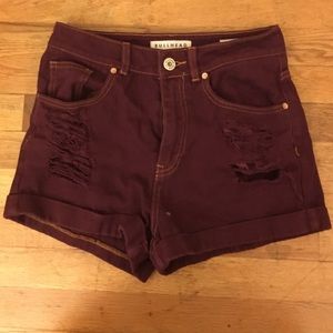 Burgundy Bullhead Denim Co. High Rise Short