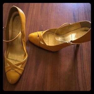J. Crew Mustard heels