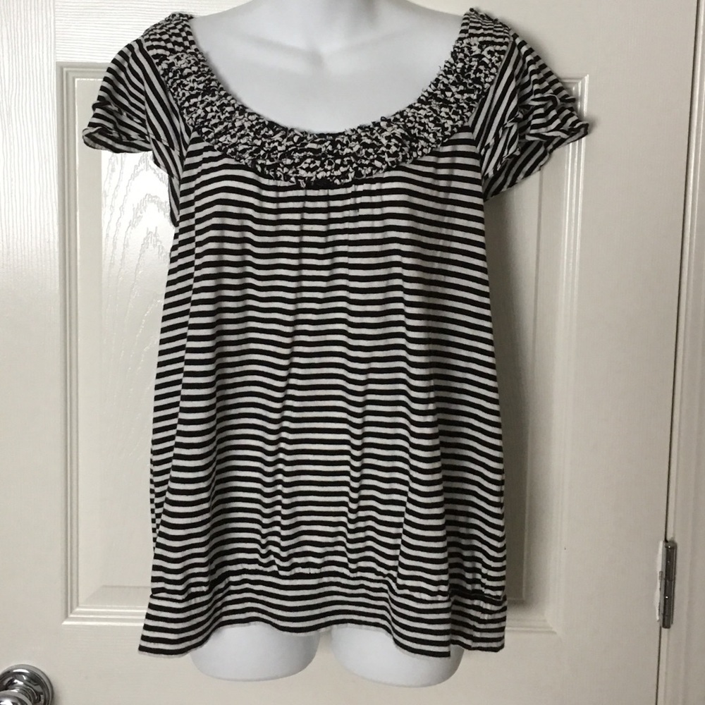 Striped black and white shirt