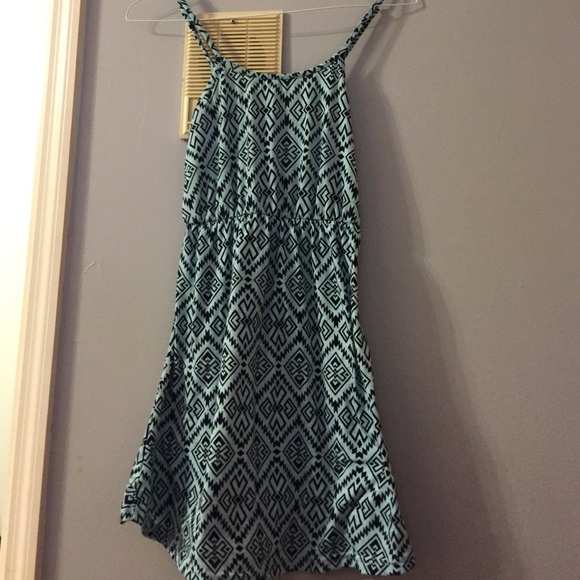 blue Aztec pattern dress