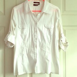 White Button Down Blouse