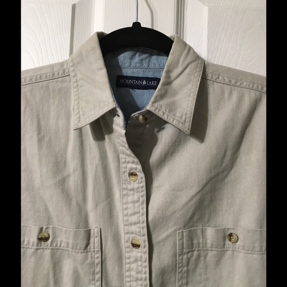 NWOT beige "button down" shirt