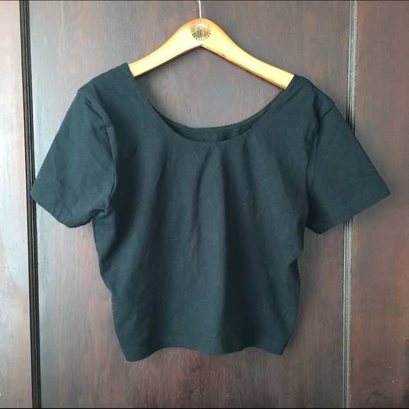 American Apparel | Black fitted crop tee - Picture 2 of 4