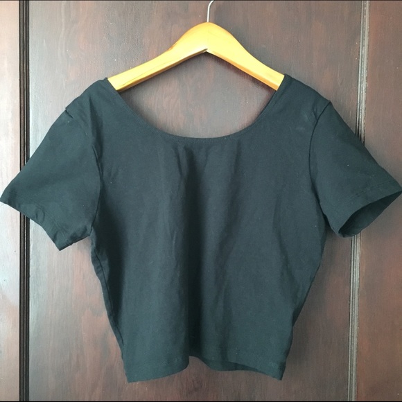 American Apparel | Black fitted crop tee - Picture 3 of 4