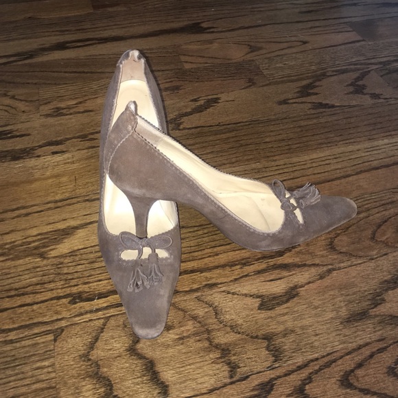 Brown Suede J Crew Heel