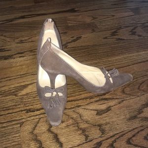 Brown Suede J Crew Heel