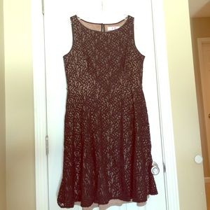 Black & Cream Knit Dress