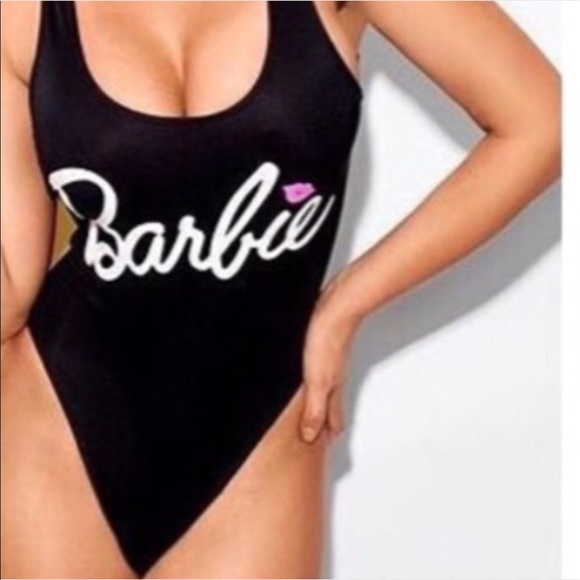 BLACK BARBIE SWIMSUIT ONE PIECE MONOKINI - Picture 8 of 8