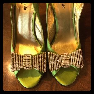Kate Spade Slingback heels with sparkly now