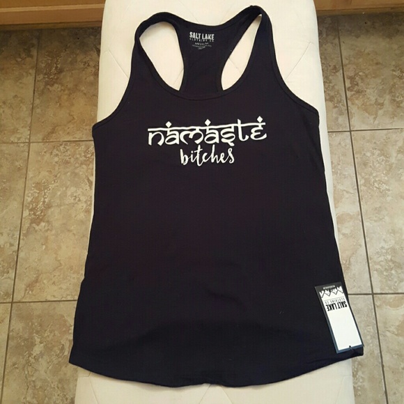 Salt Lake Clothing Tops - Last 1! Yoga tank with attitude - Large