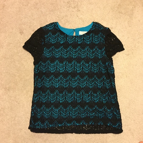 Black and Blue Loft short sleeve shirt size M