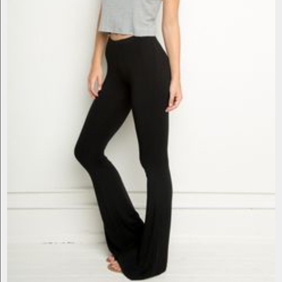 Black Brandy Melville Yoga Flare/Bellbottom pants