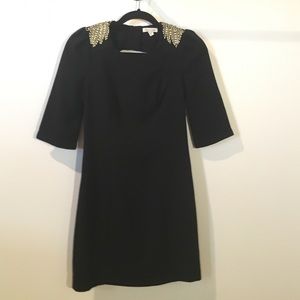 silence + noise embellished black mini dress