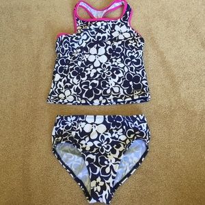 LIKE NEW Navy Land's End Tankini