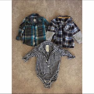 🚫SOLD🚫3 - 18 month old button up shirts