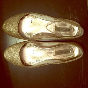 Steve Madden gold flats