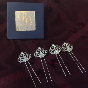 Rhinestone hair pins- wedding/formals