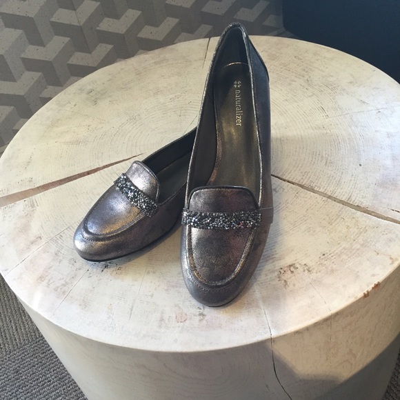 Naturalizer pewter loafers, 8 W