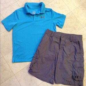 Boys Under Armour shorts and shirt.  Size Large