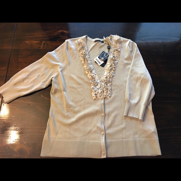 Tan 3 quarter length cardigan - Picture 1 of 3