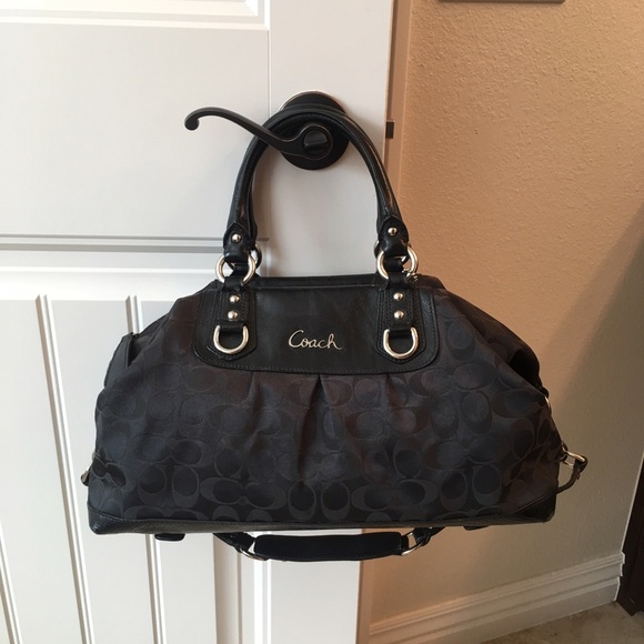 Black Coach Signature Ashley Sabrina Satchel