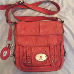 Fossil Maddox Flap Crossbody in Tomato