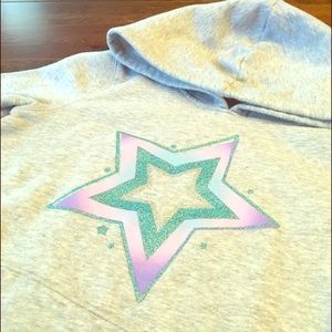CIRCO Girls Sparkle Star Hoodie  (Medium)