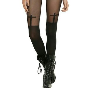 Cross Black Tights