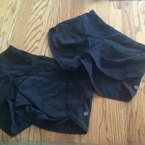 2 PAIRS!! Size 2 Lulu Lemon Speed Shorts