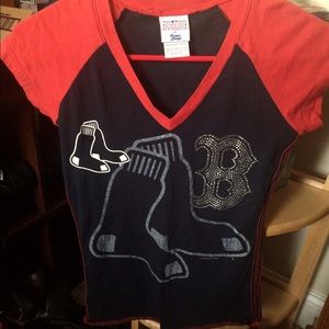 NWOT BOSTON REDSOX BLING TEE SMALL