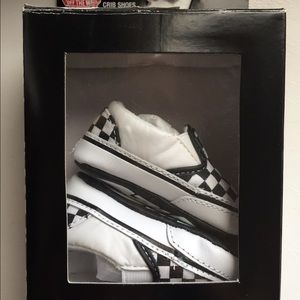 baby checkered slip-on vans