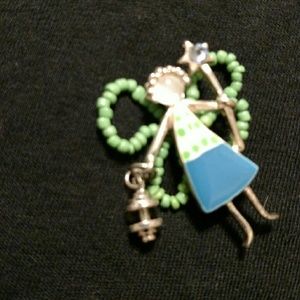 Fitness angel brooch