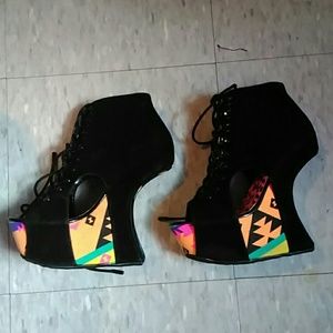 NEON PLATFORM WEDGES