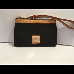 Dooney and Burke wristlet, navy blue.