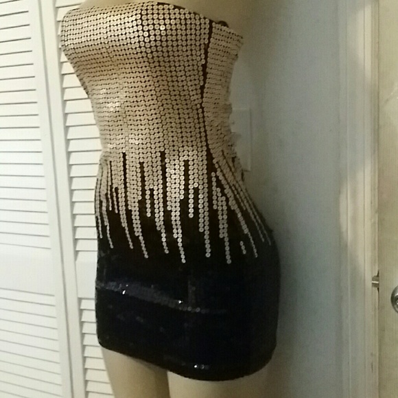 Bebe strapless  sequin dress XS - Picture 2 of 4