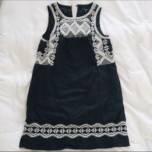 Madewell Navy Embroidered Dress