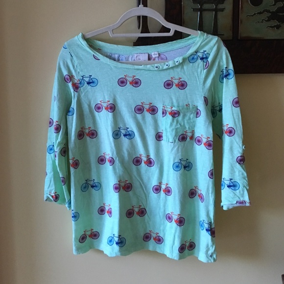 Bicycle pattern long sleeve t shirt