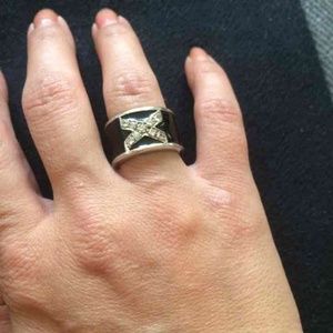 925 Stamp Silver Enamel Ring