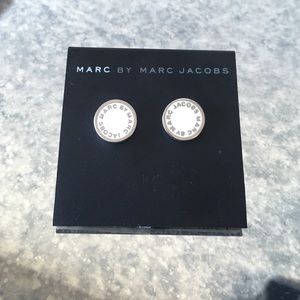 MARC JACOBS Enamel Logo Disc Earrings