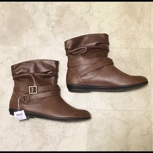 Lower East Side brown shortie boots.