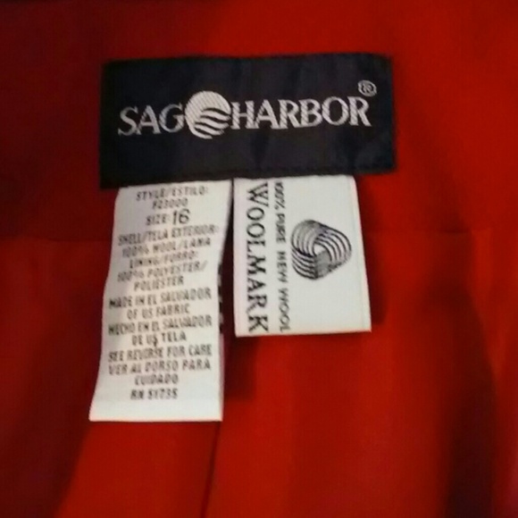 Sag harbor red wool jacket - Picture 3 of 3
