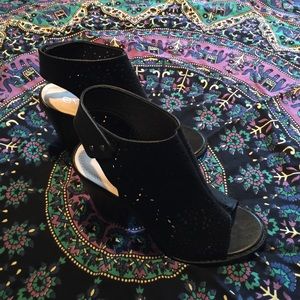 Black booties size 7.