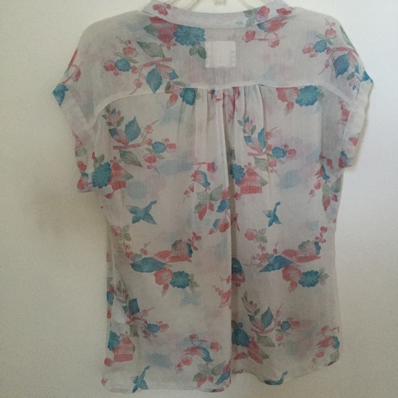 Floral watercolor blouse - Picture 3 of 3
