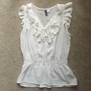 Sheer sleeveless blouse