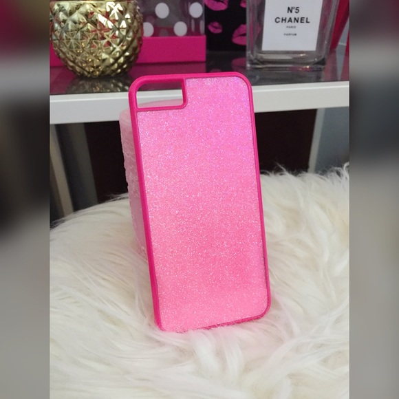 Pink glitter J. Crew iPhone SE,5,5s case
