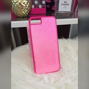 Pink glitter J. Crew iPhone SE,5,5s case