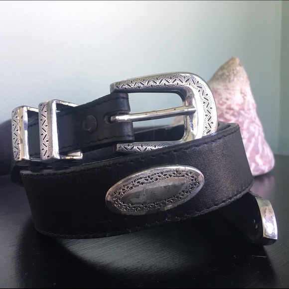 Brighton Black Leather Belt