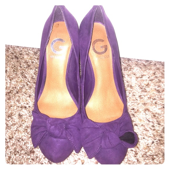 Purple Guess Heels Size 6.5